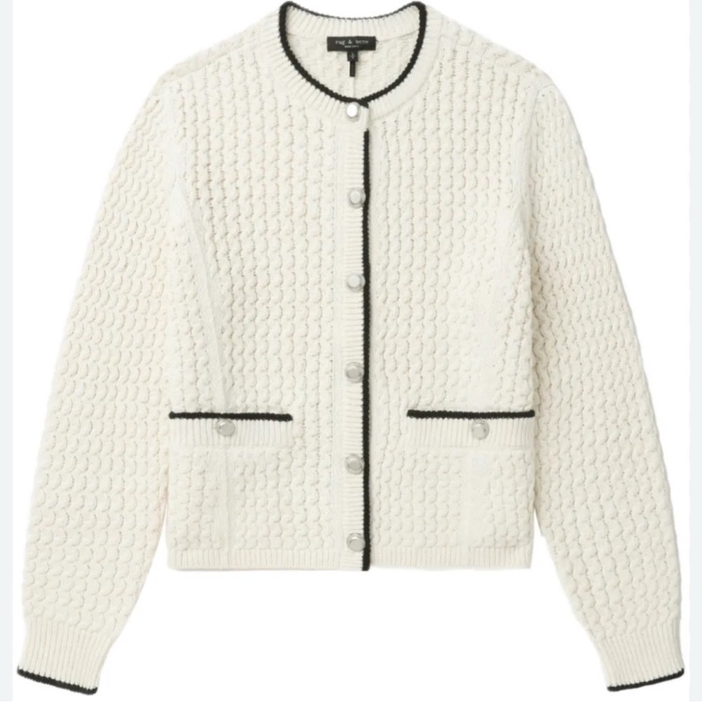 NEW rag & bone Daria Stretch Cotton Cardigan